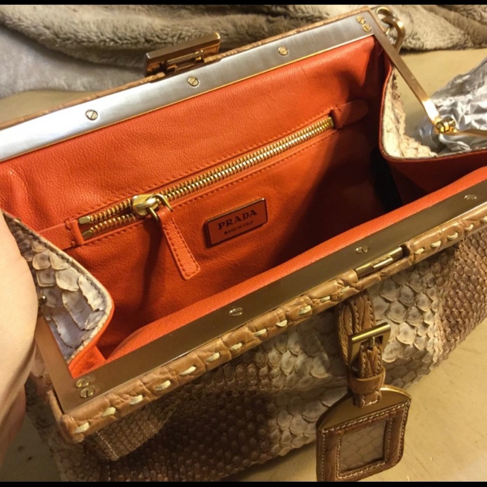 👜 PRADA PITONE CERNIERA BAG 👜 - Picture 7 of 16